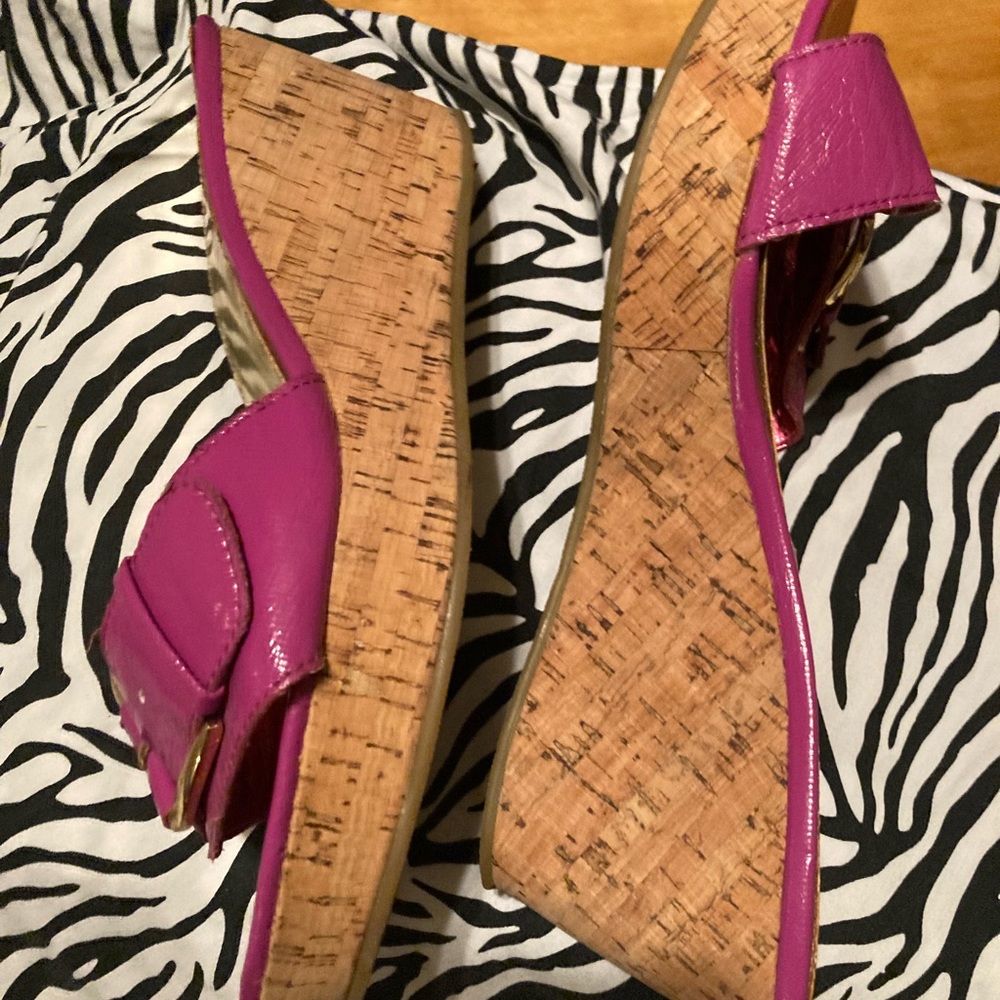 Ladies Size 9 1/2 Rampage Wedge Slides - Picture 8 of 10